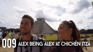 009 Alex Being Alex At Chicken Pizza Chichén Itzá