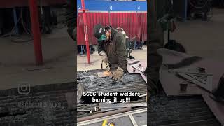 Sccc Welding Students Showing Skills Call 620 417-1100.