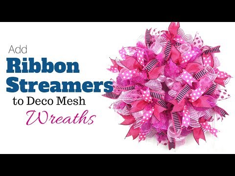 mesh deco ribbon wreaths wreath streamers
