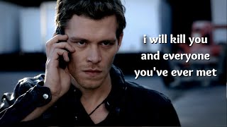 klaus mikaelson making iconic threats for 3 minutes straight