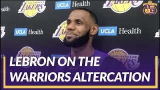 Lakers Interview: LeBron was Asked About The Altercation In Golden State Between Draymond and KD