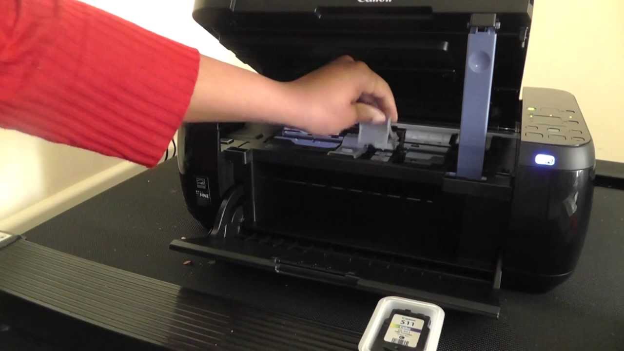 Canon PIXMA MP499-How to replace printer ink cartridges - YouTube