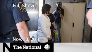 The National for Tuesday, November 13, 2018 ? Killer Transfers, Calgary Olympics, Veteran Denied