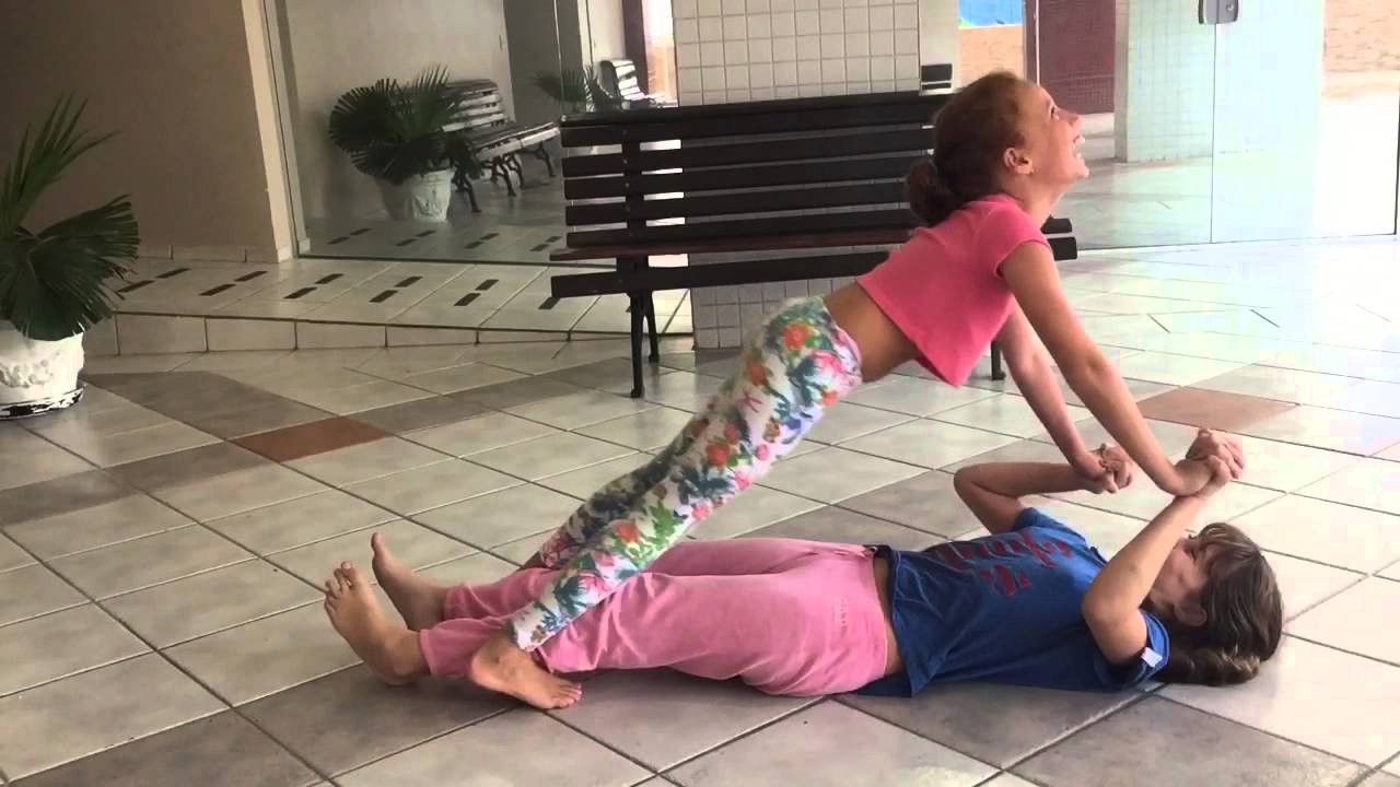 Sister brother yoga