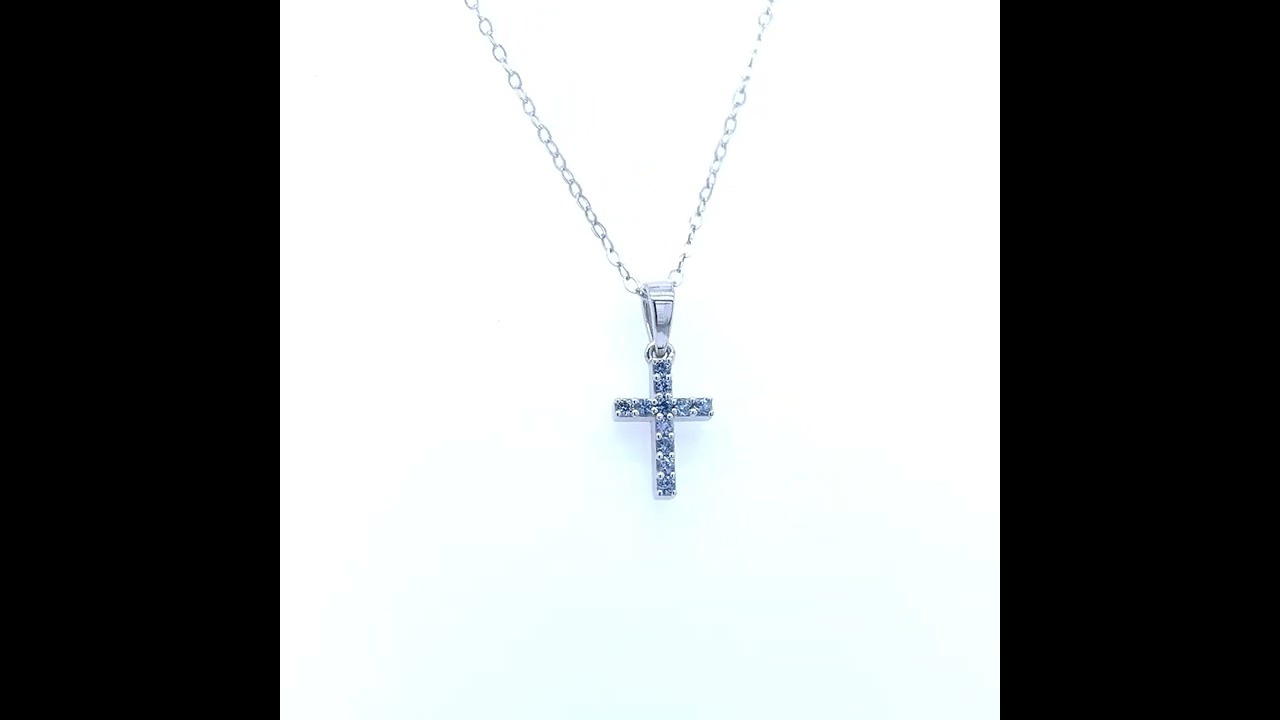 Montana Yogo Sapphire Cross Necklace Pendant