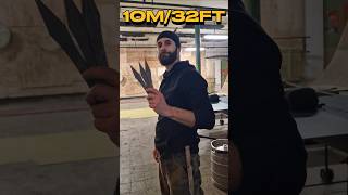 World Champion No Spin Knife Thrower Can Throw From Any Distance