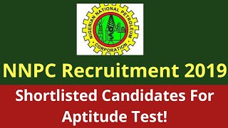Nigerian National Petroleum Corporation NNPC Recruitment 2019: Aptitude test Fixed || Job News