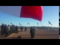 Bandera monumental hace "volar" a soldado en Durango