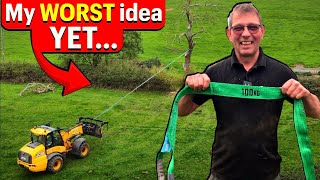 Pulling Down Dead Tree With My Jcb Farmer Style
