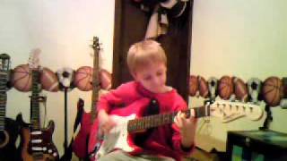 My seven years old son playng blues