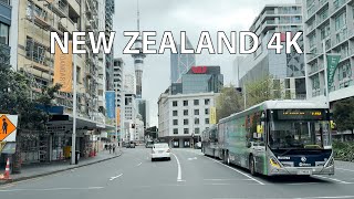 New Zealand 4K - Driving Downtown - Auckland City