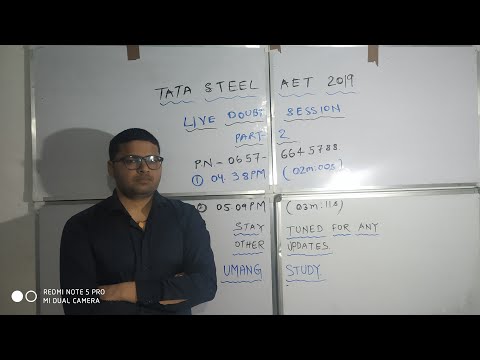 TATA STEEL AET 2019 || LIVE DOUBT SESSION PART-2 || RESULT Q