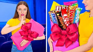FUNNY WAYS TO SNEAK FOOD INTO THE MOVIES || Cool Food Hacks by 123 GO!