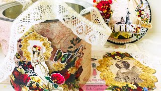 How To Decoupage With Rice Paper | DIY- Altered Tin Box | Dress My Craft