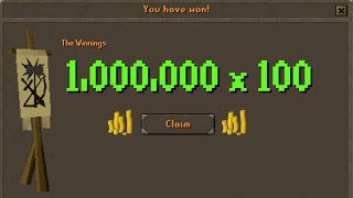 Staking 1,000,000 Coins at the Duel Arena 100 times