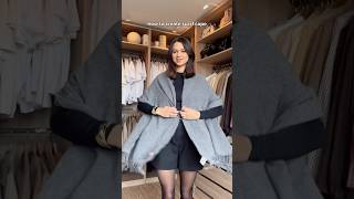 Easy Scarf Tutorial To Get Luxurious Scarf Cape Perfecf Fall Outfit Idea Subscribe For Styling