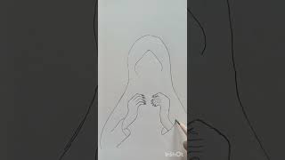 Hijab Girl Drawing With Quran Quran Drawing