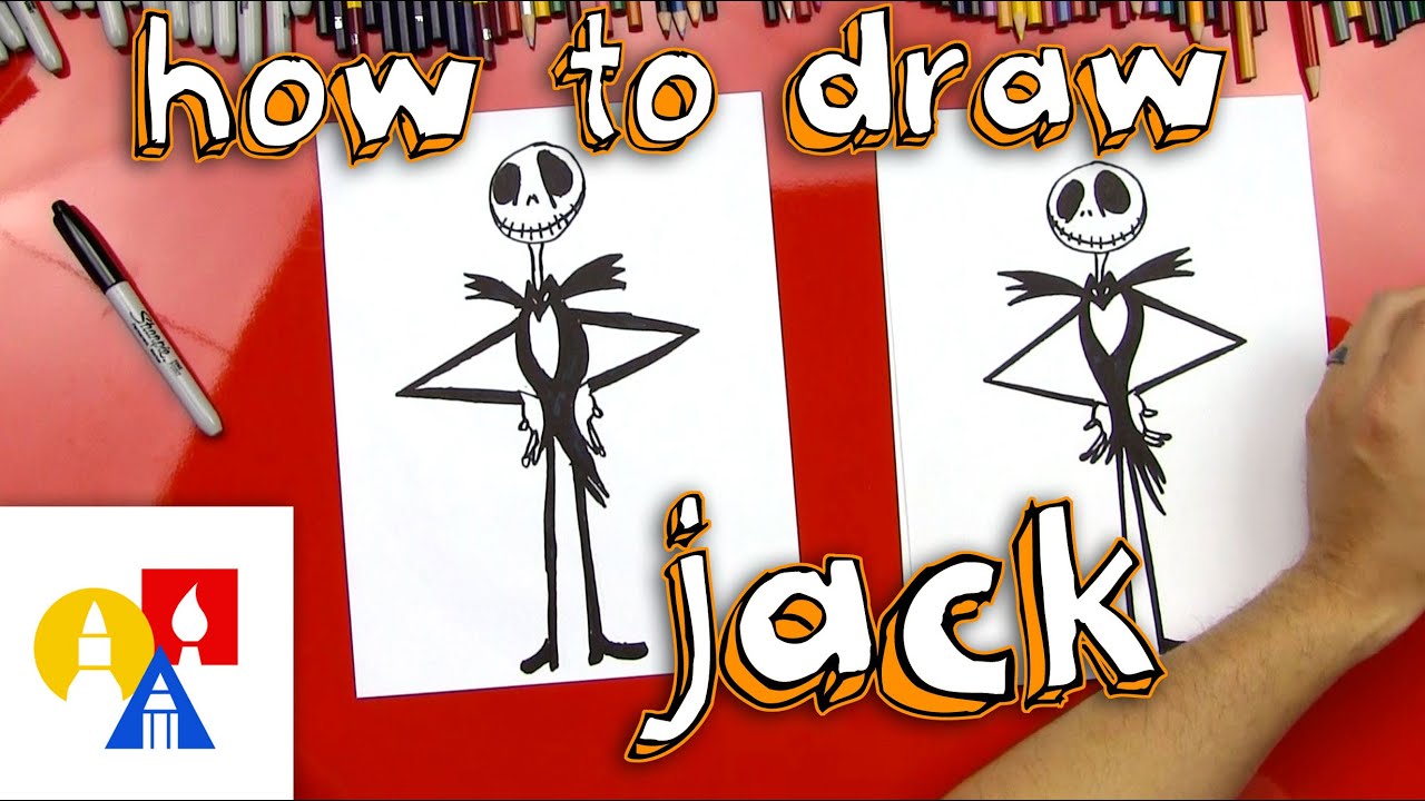 How To Draw Jack Skellington From The Nightmare Before Christmas - YouTube