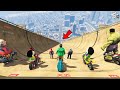 GTA 5: Franklin & Shinchan MEGA Ramp Challenge with AVENGERS ARMY AND GHOST ARMY! | (GTA 5 mods)