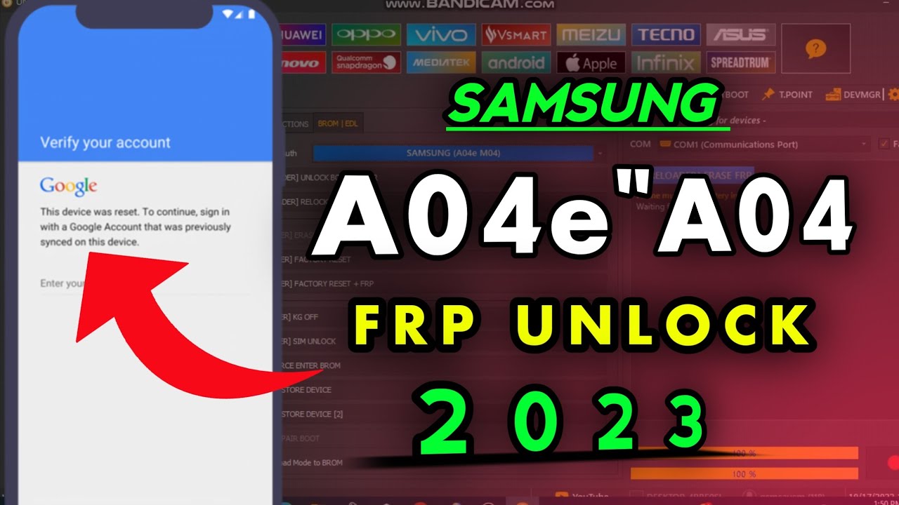 Samsung A04e FRP Bypass Unlock Tool ANDROID 13 Without Samsung A04e FRP Bypass Unlock Tool ANDROID 13 Without