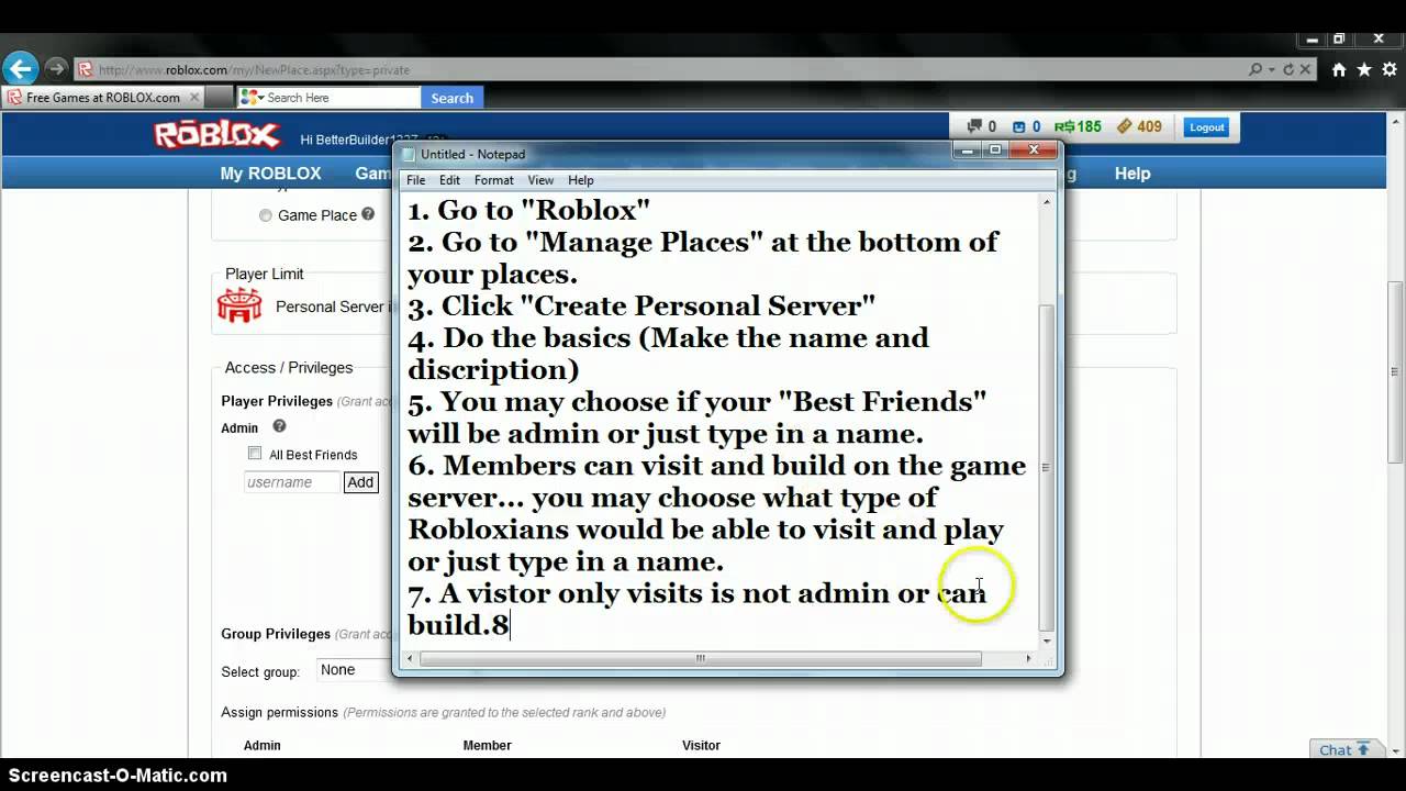 Roblox personal server Roblox personal server