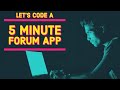 Let's code a Forum App in 5 minutes - HTML, CSS, JavaScript tutorial