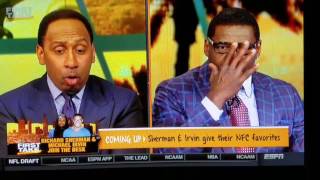Michael Irvin slaps Stephen A Smith and leaves Richard Sherman speechless