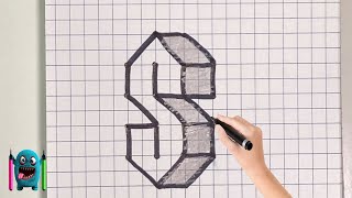3 Boyutlu S Harfi Çizimi How to Draw Letter S