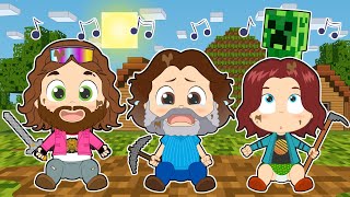 Five Little Babies With Minecraft Characters