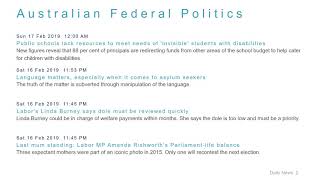 Political News Headlines for 17 Feb 2019 - 6 PM Edition