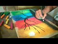 How to Draw Four Season Scenery drawing with Soft pastels Colours
