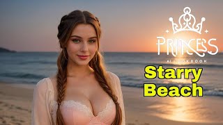 [4K] Princess AI Lookbook- Starry Beach