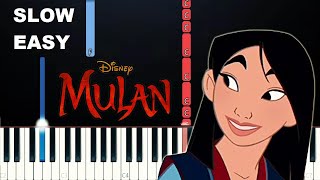 Mulan - Reflection Slow Easy Piano Tutorial