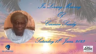 Funeral Service For Carmen Sandy