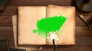 Magic Opening Book Intro Green Screen Animation Effects HD Footage No copyright