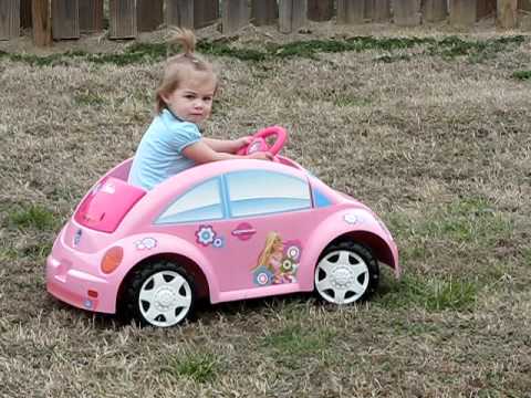 See more:  http://www.youtube.com/libbysmith0003  Lilah loves her new car!  She got a Volkswagen Bee