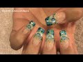 Blue Bead Ombre Gradient Nail Art Design Tutorial Video