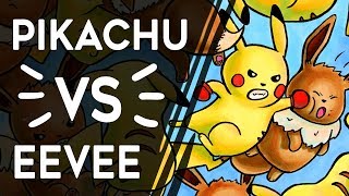 PIKACHU vs EEVEE - Copic Marker Illustration