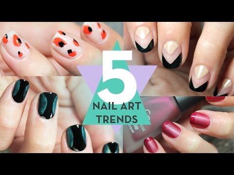 5 NAIL ART TRENDS  2016 STEP BY STEP - YouTube