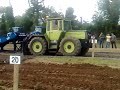 Video Mercedes mb-trac 1500 turbo tractor pulling Fingal vintage show 2010