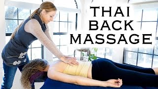 HD Back Massage with Relaxing Music & Soft Spoken Voice, Thai Massage for Back P