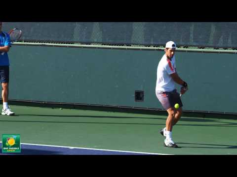 Novak ジョコビッチ hitting forehands and backhands -- Indian Wells Pt． 28