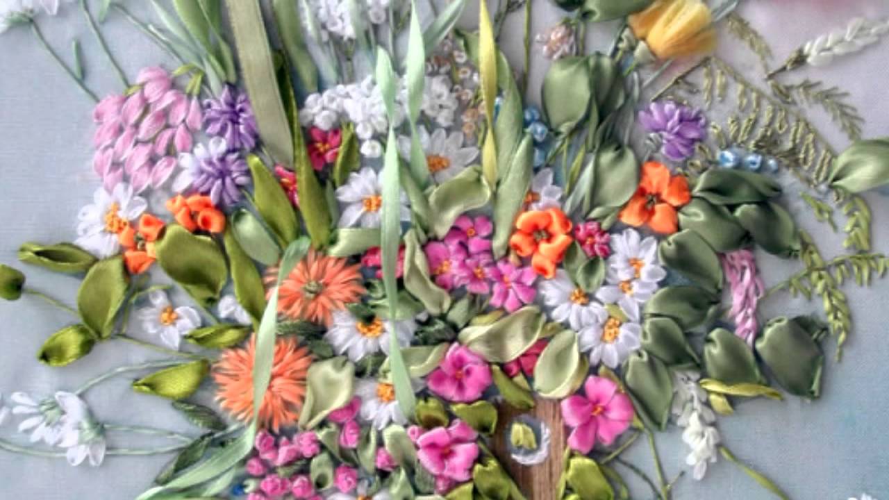 Уроки вышивки цветов лентами с фото и видео примерами Уроки вышивки цветов лентами с фото и видео примерами
