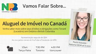 "Vamos Falar Sobre" Aluguel de Imóvel no Canadá