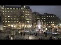 冬の夕暮れトラファルガー広場／London