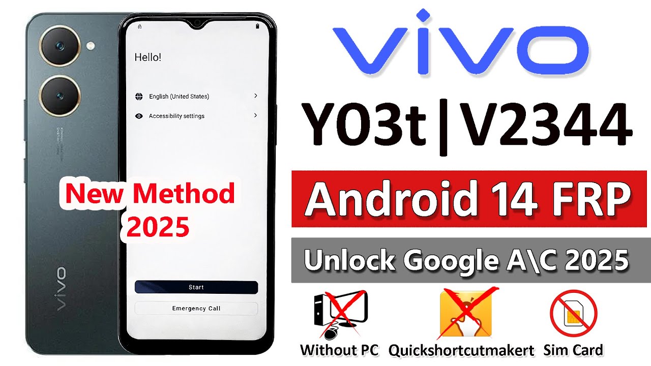 Vivo Y03t Android 14 Frp Bypass/Unlock Google Account Vivo Y03t Android 14 Frp Bypass/Unlock Google Account