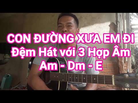 Con Đường Xưa Em Đi Guitar Đệm Hát với 3 hợp âm