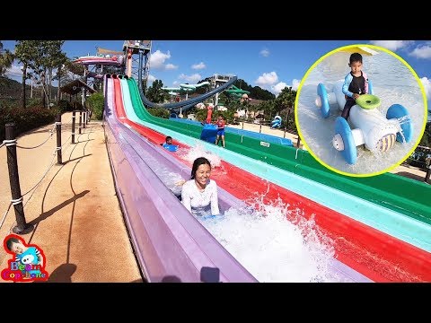 น้องบีม | ตะลุยด่านน้ำพุ เที่ยวชลบุรี เล่นสวนน้ำรามายณะ Water Park