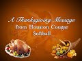 Houston Softball Thanksgiving Message