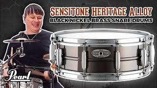 Pearl SensiTone Heritage Alloy Black Nickel Brass Snare Drums
